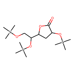 3-Deoxy-ribo-hexonic acid lactone, TMS
