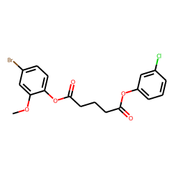 Glutaric acid, 3-chlorophenyl 4-bromo-2-methoxyphenyl ester