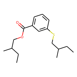 Benzoic acid, 3-(2-methylbutyl)thio-, 2-methylbutyl ester