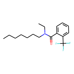 Benzamide, 2-trifluoromethyl-N-ethyl-N-heptyl-