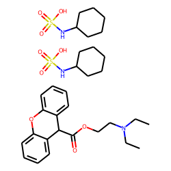 Beta-diethylaminoethyl-9-xanthene-carboxylate di-cyclohexylsulfamate