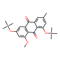 1,6-Dihydroxy-8-methoxy-3-methylanthraquinone, O,O'-bis(trimethylsilyl)-