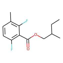 2,6-Difluoro-3-methylbenzoic acid, 2-methylbutyl ester