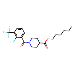 Isonipecotic acid, N-(2-fluoro-3-trifluoromethylbenzoyl)-, hexyl ester