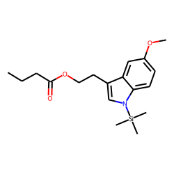Indole, 3-(2-butanoyloxyethyl), 5-methoxy, TMS