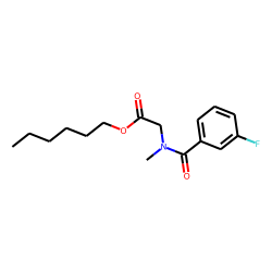 Sarcosine, N-(3-fluorobenzoyl)-, hexyl ester