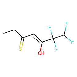 4-Heptene-3-thione,6,6,7,7-tetrafluoro-5-hydroxy-