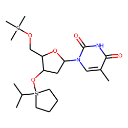 Thymidine, 3'-O-cyclotetramethylene-isopropylsilyl, 5'-O-TMS