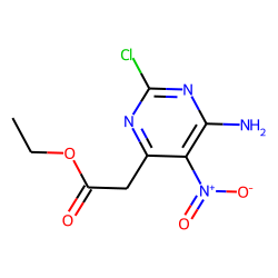 4-Pyrimidineacetic acid, 6-amino-2-chloro-5-nitro-, ethyl ester