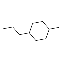 1-Methyl-4-propylcyclohexane, trans