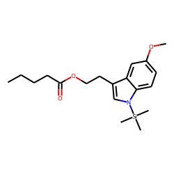Indole, 3-(2-pentanoyloxyethyl), 5-methoxy, TMS