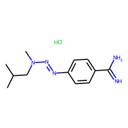Benzamidine, p-(3-isobutyl-3-methyltriazeno)-, hydrochloride