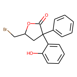 Furan-2(3h)-one, 5- (bromomethyl)-4,5-dihydro-3-(o-hydroxyphenyl)-3-phenyl-
