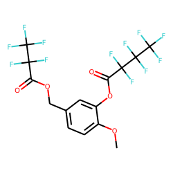 3-Heptafluorobutyryloxy-4-methoxybenzyl alcohol, O-pentafluoropropionyl-