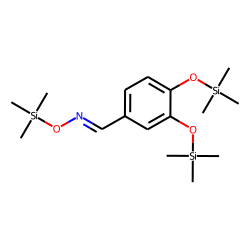 Benzaldehyde, 3,4-dihydroxy, oxime, tris-TMS