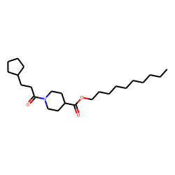 Isonipecotic acid, N-(3-cyclopentylpropionyl)-, decyl ester