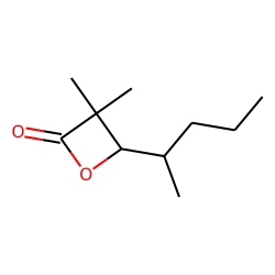 Heptanoic acid, 2,2,4-trimethyl-3-hydroxy-, beta-lactone