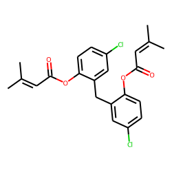 Dichlorophene, O,O'-di(3-methylbut-2-enoyl)-