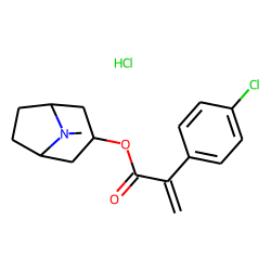 Atropic acid, p-chloro-, tropyl ester, hydrochloride