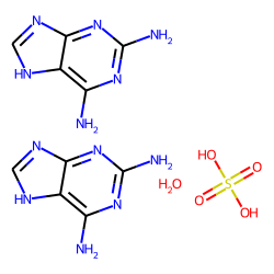 Purine, 2,6-diamino-, sulfate, hydrate