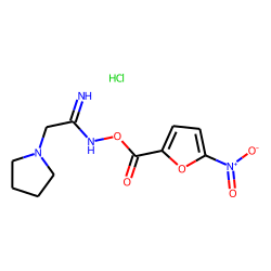 O-5-nitro-2-furoylpyrrolidinoacetamidoxime, hydrochloride