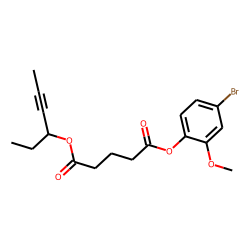 Glutaric acid, hex-4-yn-3-yl 4-bromo-2-methoxyphenyl ester