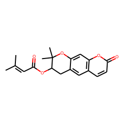 (S)-8,8-Dimethyl-2-oxo-7,8-dihydro-2H,6H-pyrano(3,2-g)chromen-7-yl 3-methyl-2-butenoate