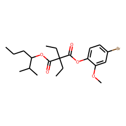 Diethylmalonic acid, 4-bromo-2-methoxyphenyl 2-methylhex-3-yl ester