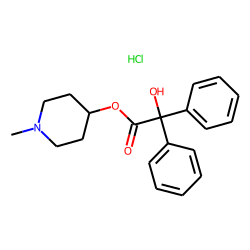 Benzylic acid, 1-methyl-4-piperidyl ester, hydrochloride