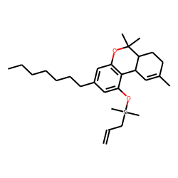 Silane, [(3-heptyl-6a,7,8,10a-tetrahydro-6,6,9-trimethyl-6H-dibenzo[b,d]pyran-1-yl)oxy]dimethyl-2-propenyl-, (6aR-trans)-