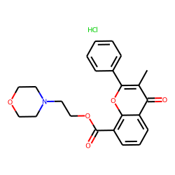 3-Methyl-4-oxo-2-phenyl-4h-1-benzopyran-8-carboxylic acid, ester with 4-morpholinethanol, hydrochloride